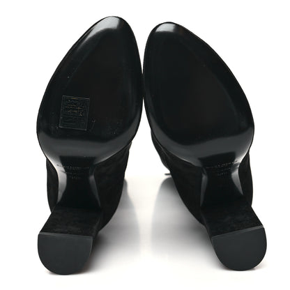 Saint Laurent Suede Cut Out Joplin Over The Knee Boots 36.5 Black 5 of 8