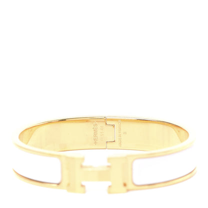 Hermes Enamel Narrow Clic Clac H Bracelet PM White 3 of 5