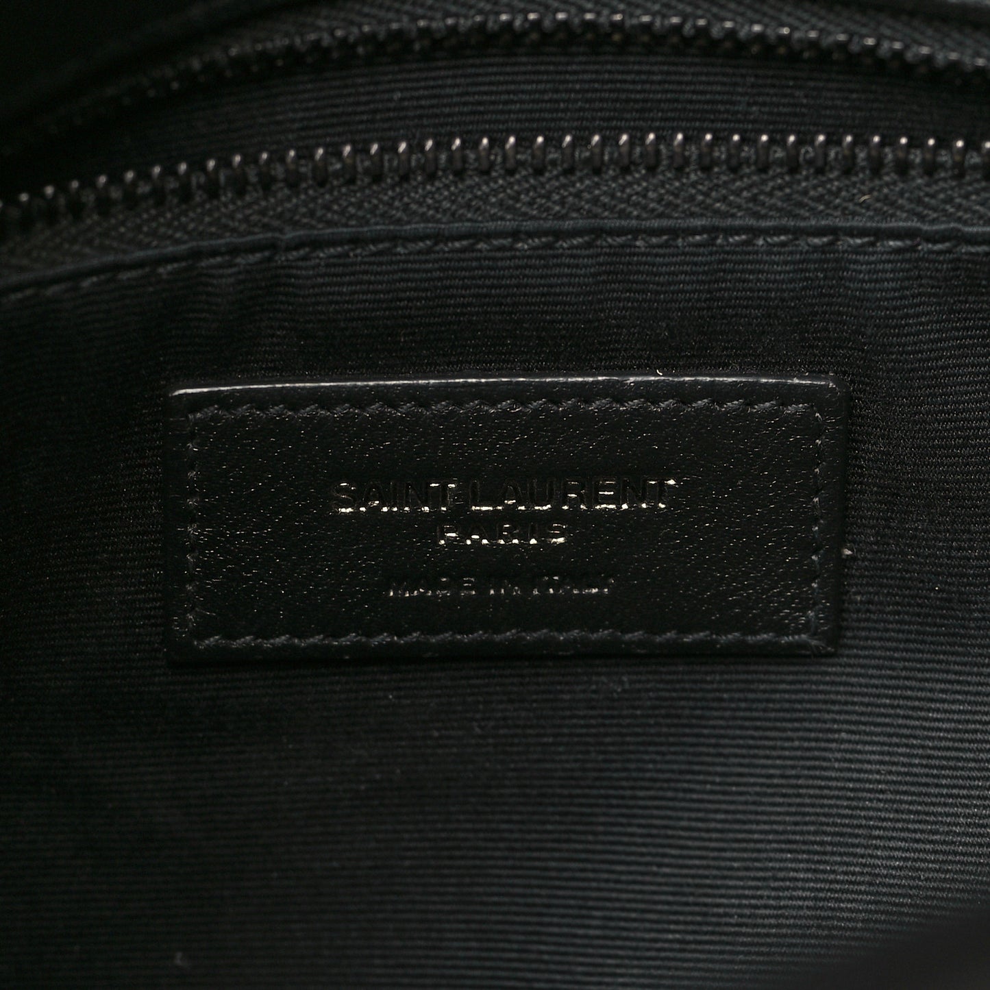 Lambskin Quilted Small Loulou Puffer Monogram Chain Satchel Black