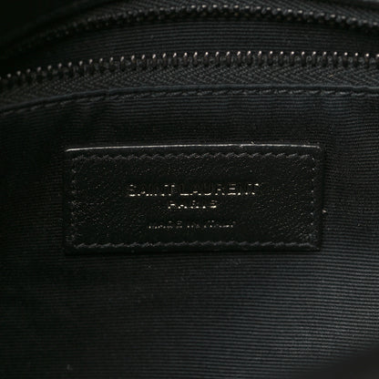 Saint Laurent Lambskin Quilted Small Loulou Puffer Monogram Chain Satchel Black 6 of 9