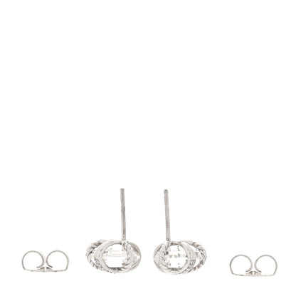 David Yurman Sterling Silver Diamond Crystal 10mm Cable Wrap Earrings 3 of 4
