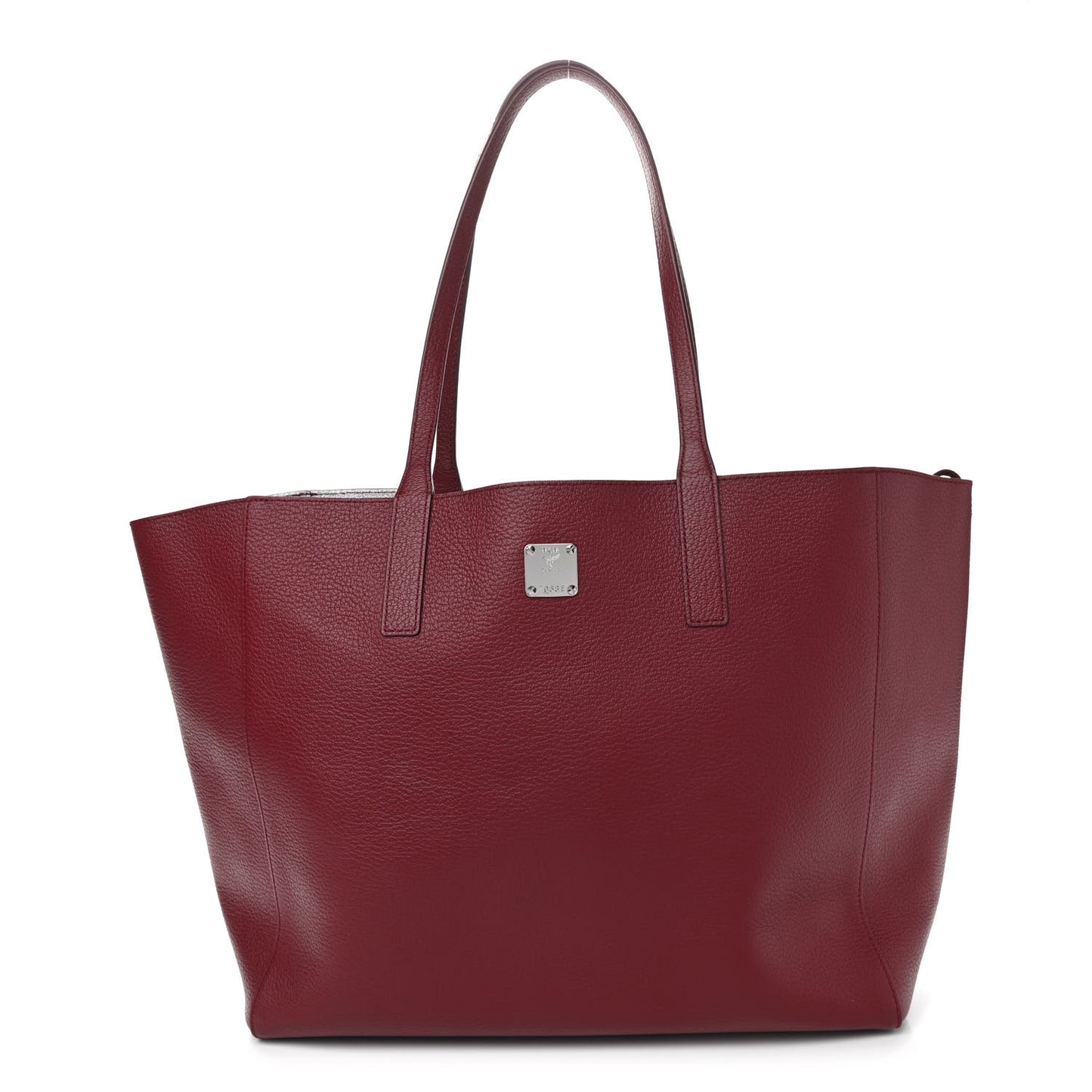 Grained Calfskin Medium Reversible Wandel Tote Ruby Tan