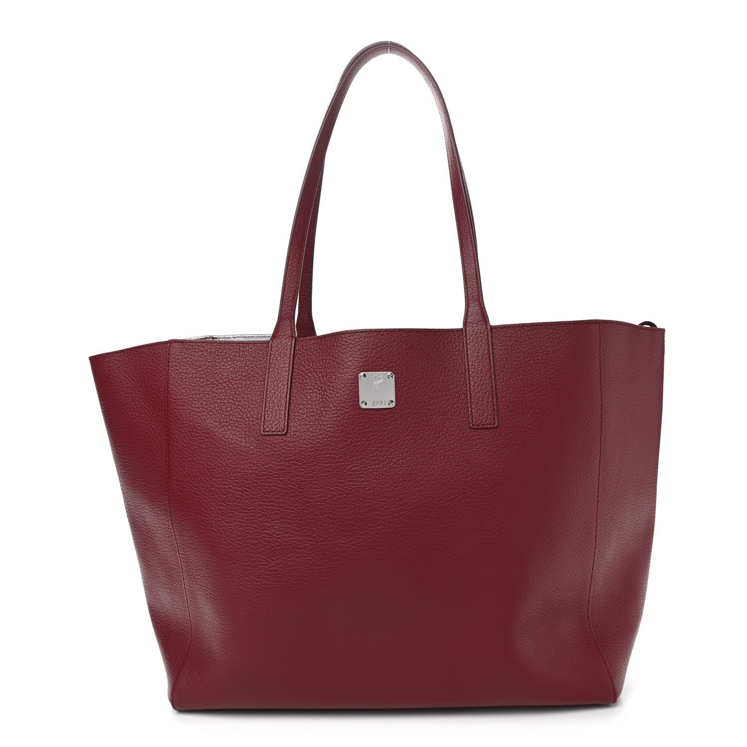 MCM Grained Calfskin Medium Reversible Wandel Tote Ruby Tan 1 of 16