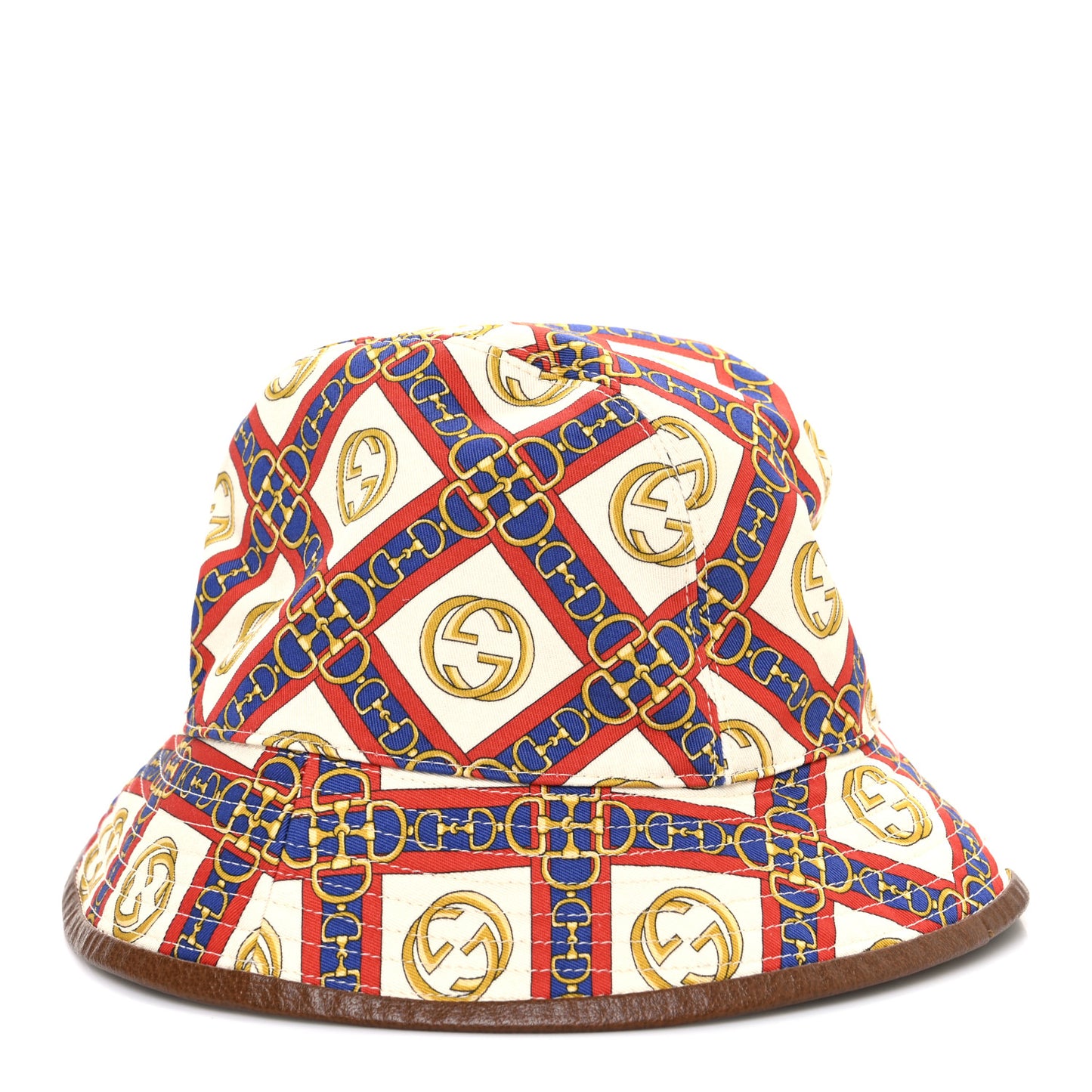 New Canvas Horsebit Interlocking G Bucket Hat S Ivory
