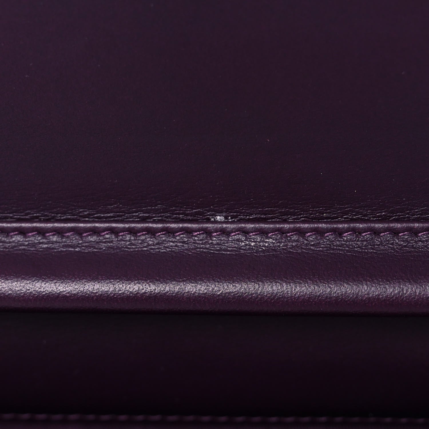 Chanel Caviar Quilted Diamond CC Wallet On Chain WOC Dark Purple 13 of 14