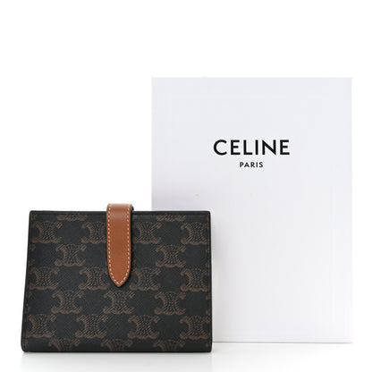 Celine Canvas Triomphe Medium Strap Wallet Tan 12 of 12