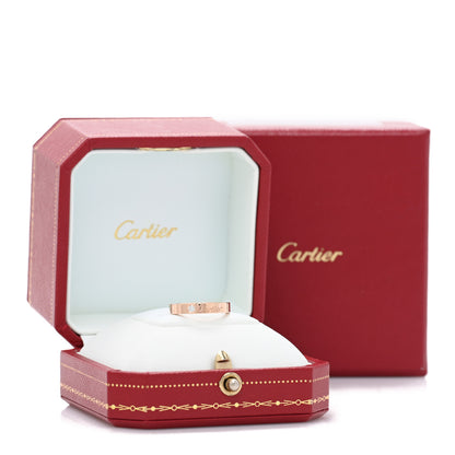 Cartier 18K Pink Gold Diamond 3mm C De Cartier Wedding Band Ring 46 3.75 5 of 5