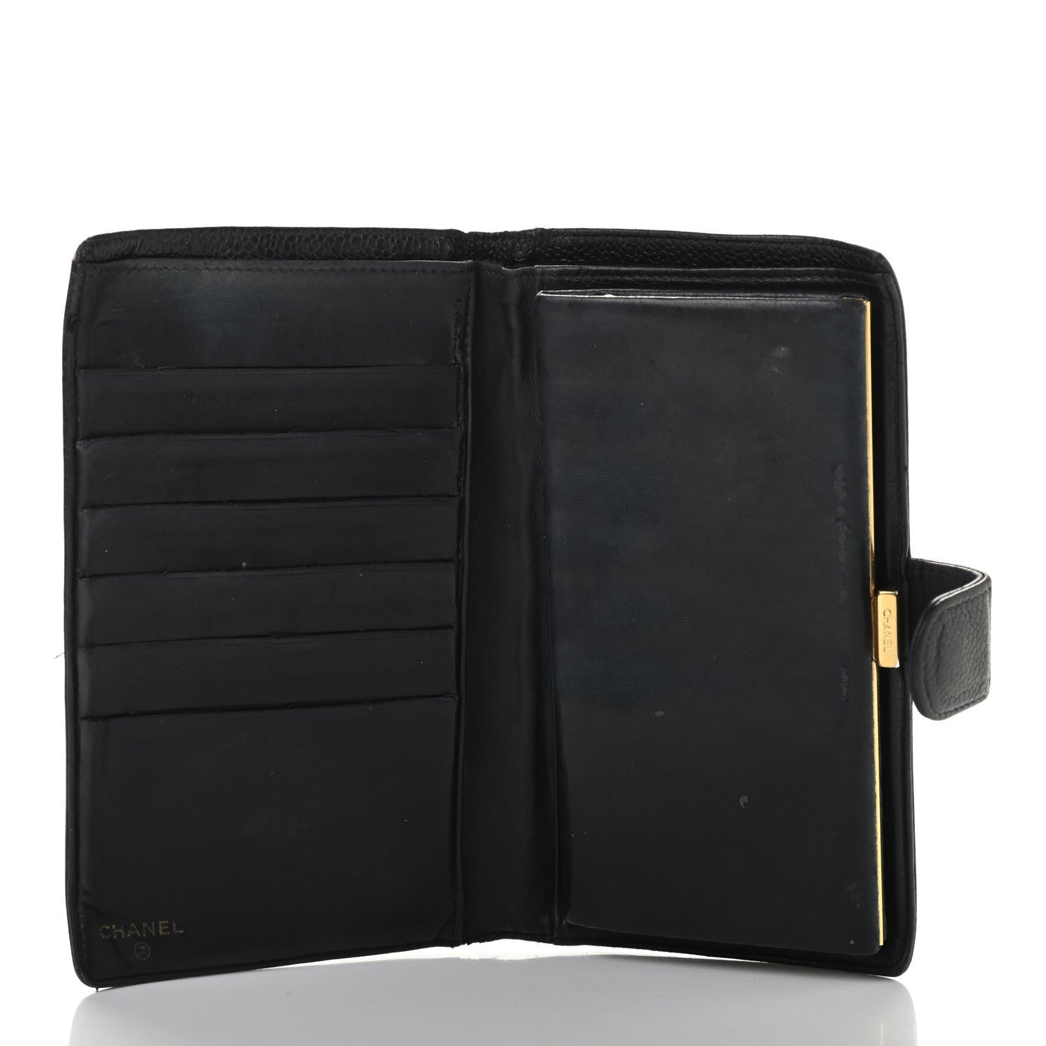 Chanel Caviar Timeless CC French Wallet Black 5 of 8