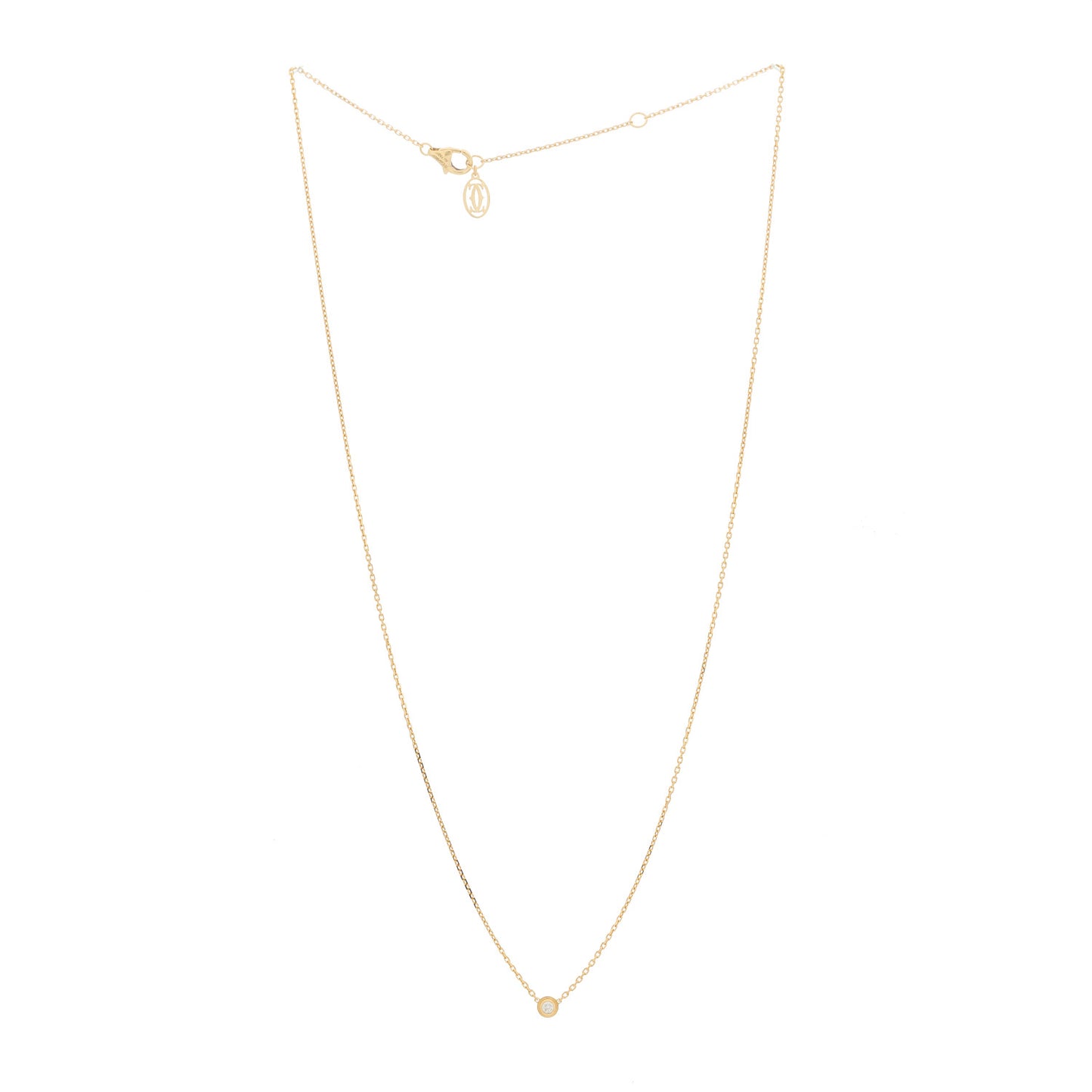 18K Yellow Gold Diamond XS D'Amour Pendant Necklace