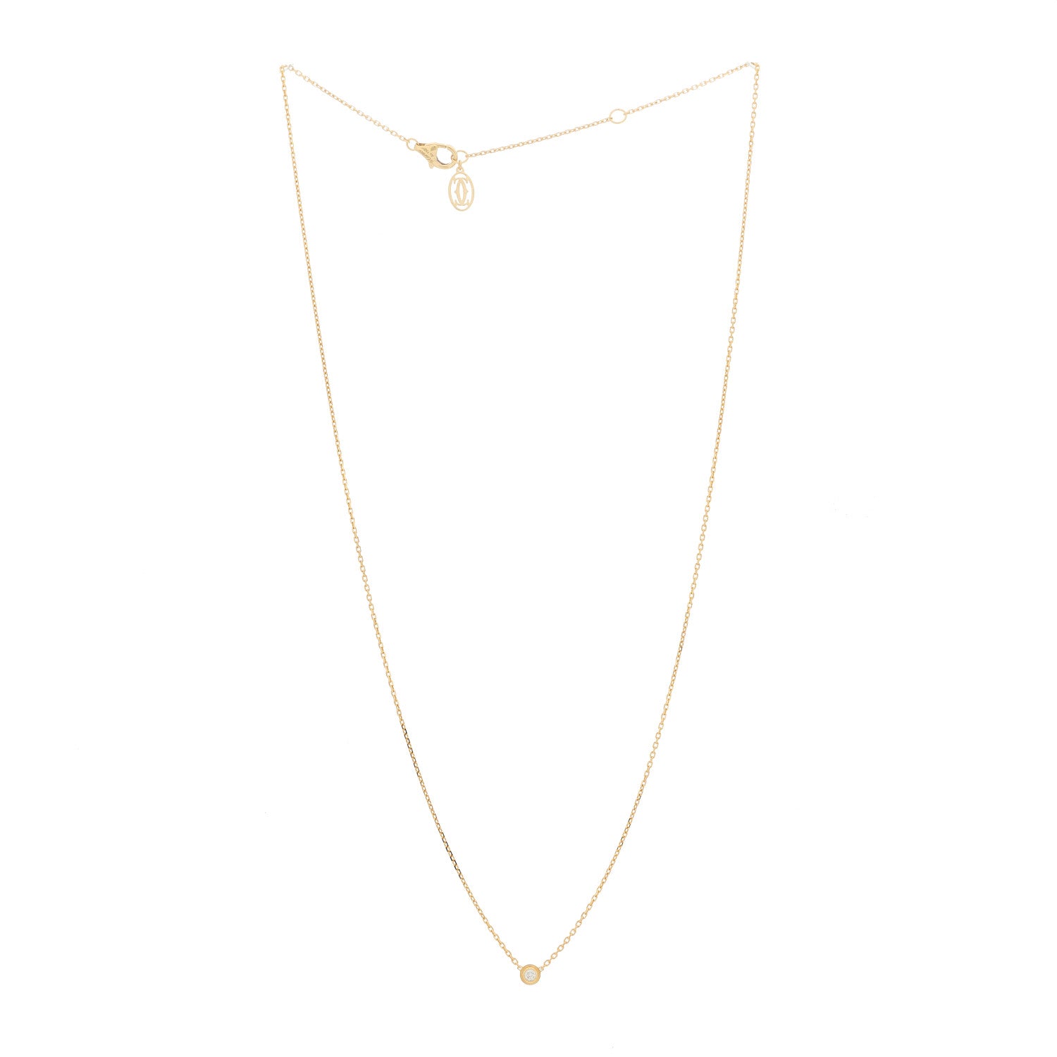 Cartier 18K Yellow Gold Diamond XS D'Amour Pendant Necklace 3 of 6