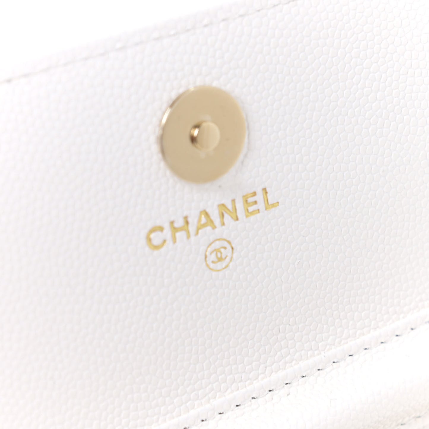 Caviar Quilted Belt Bag With Charms On Chain White