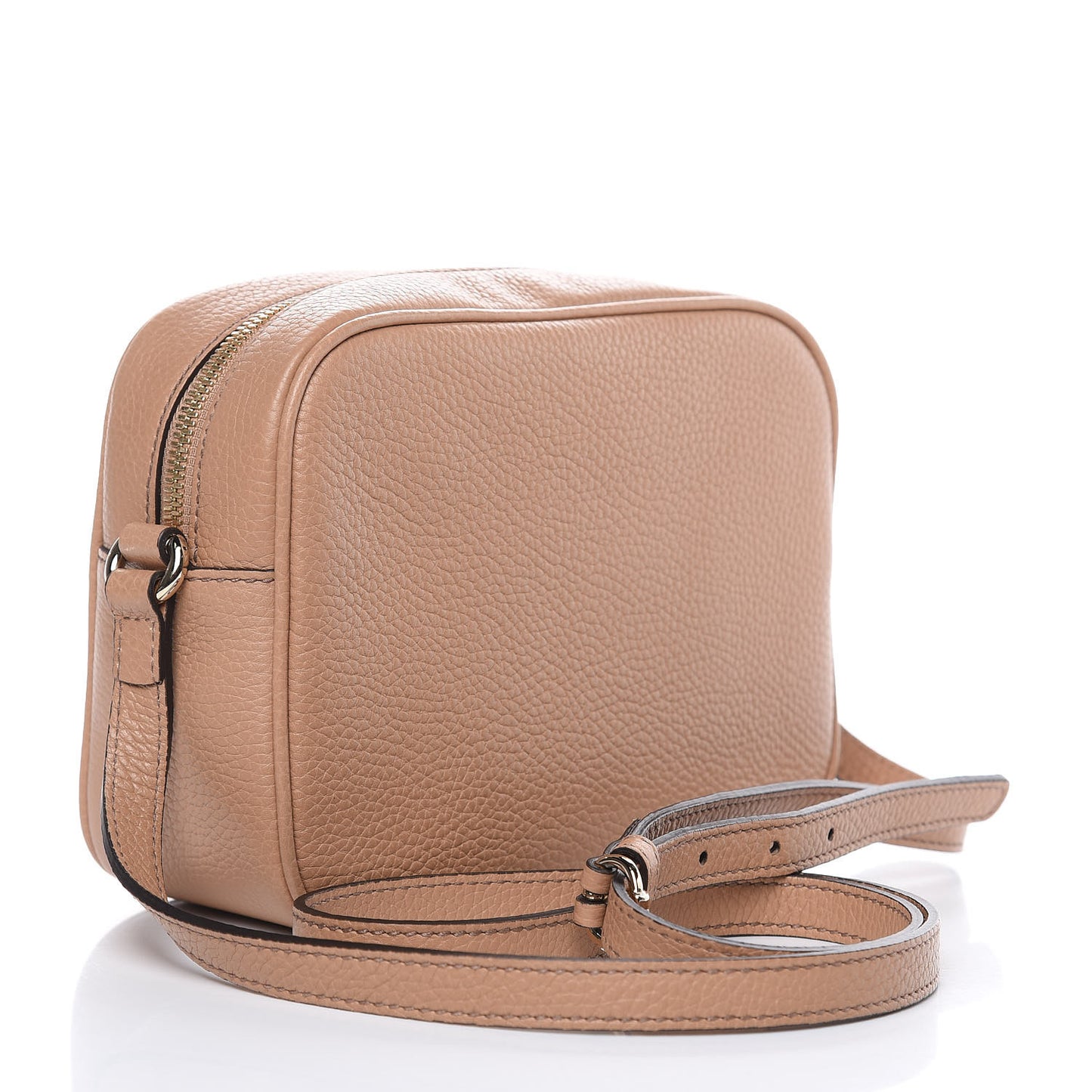 Pebbled Calfskin Small Soho Disco Bag Camelia