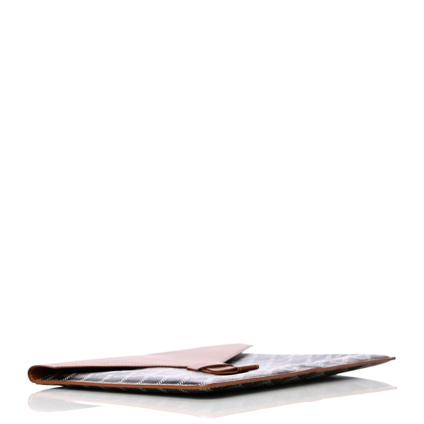 Goyardine Commando Envelope 2 Flat Large Pouch Black Gold