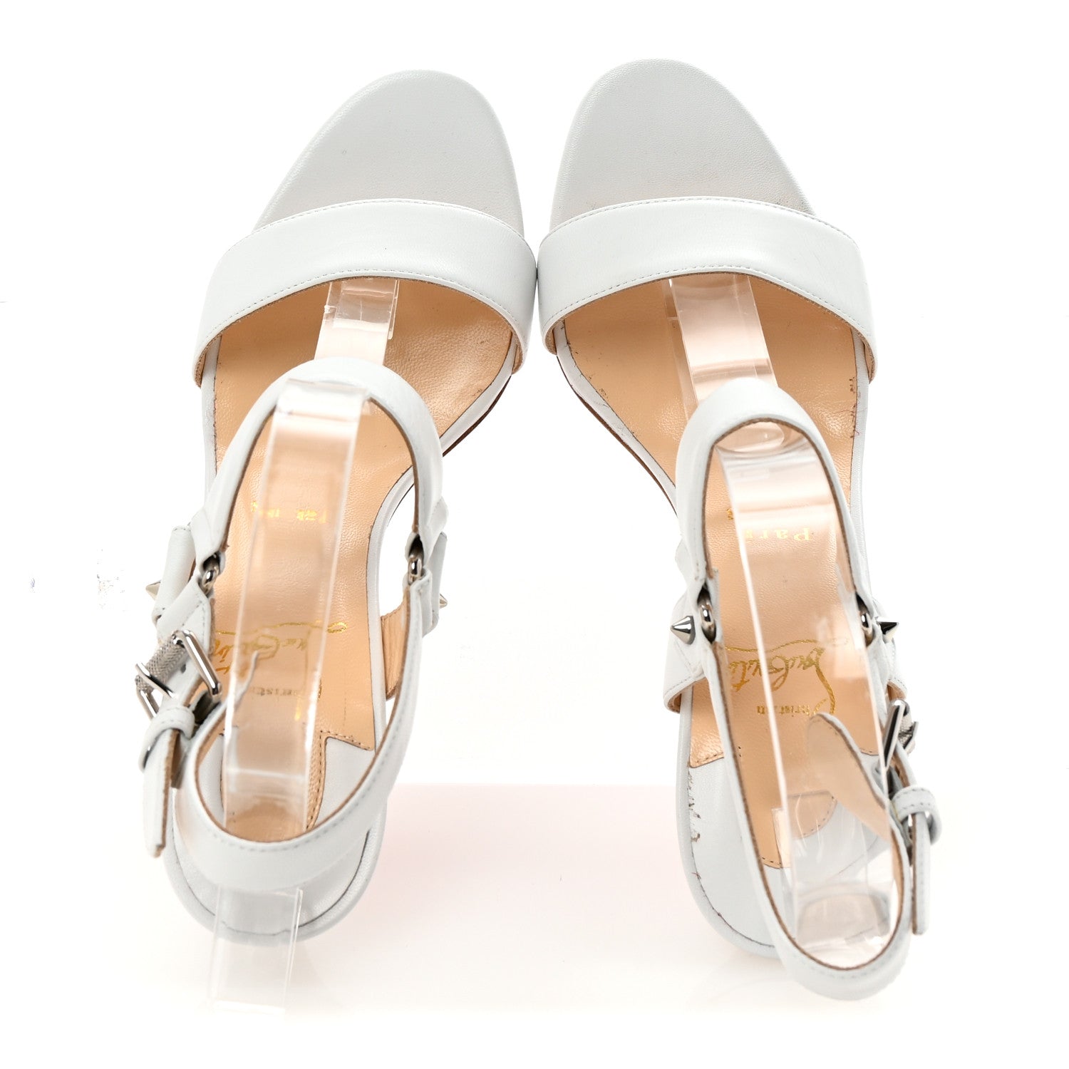 Christian Louboutin Kid Sova Heel 85 Sandals 37.5 White 2 of 9