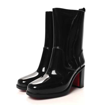 Christian Louboutin Recycled PVC Calfskin Loubirain 70 Boots 39 Black 3 of 7