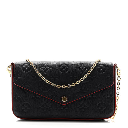 Louis Vuitton Empreinte Pochette Felicie Chain Wallet Marine Rouge 3 of 10
