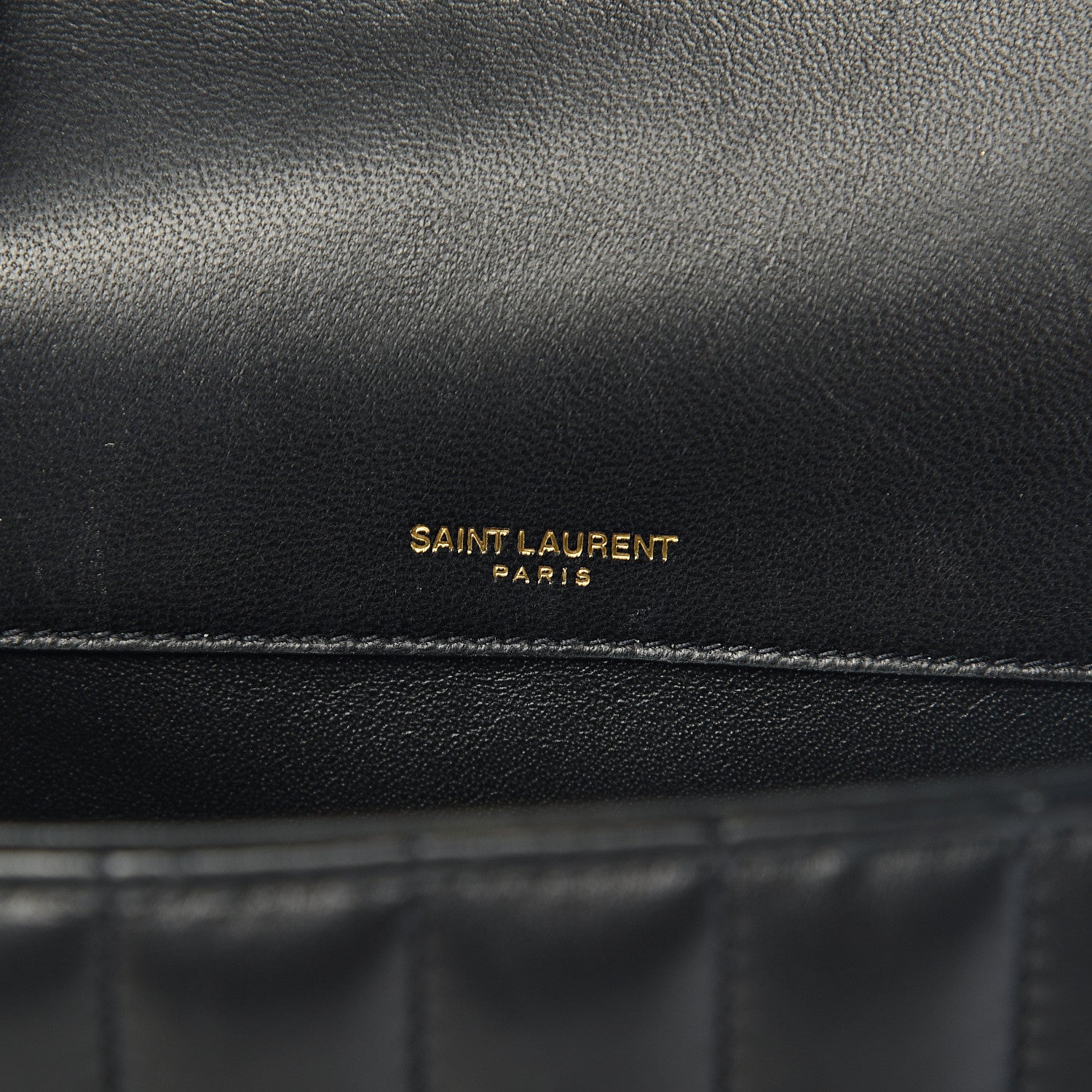 Saint Laurent Lambskin Matelasse Monogram Medium Vicky Chain Bag Black 6 of 11
