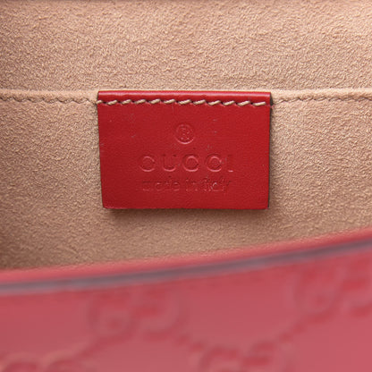 Gucci Guccissima Small Padlock Shoulder Bag Hibiscus Red 6 of 10