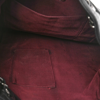 Chanel Lambskin Quilted Pile Ou Face Drawstring Bag Black 5 of 10