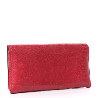 Balenciaga Agneau Classic Hardware Money Wallet Rose Thulian 3 of 8