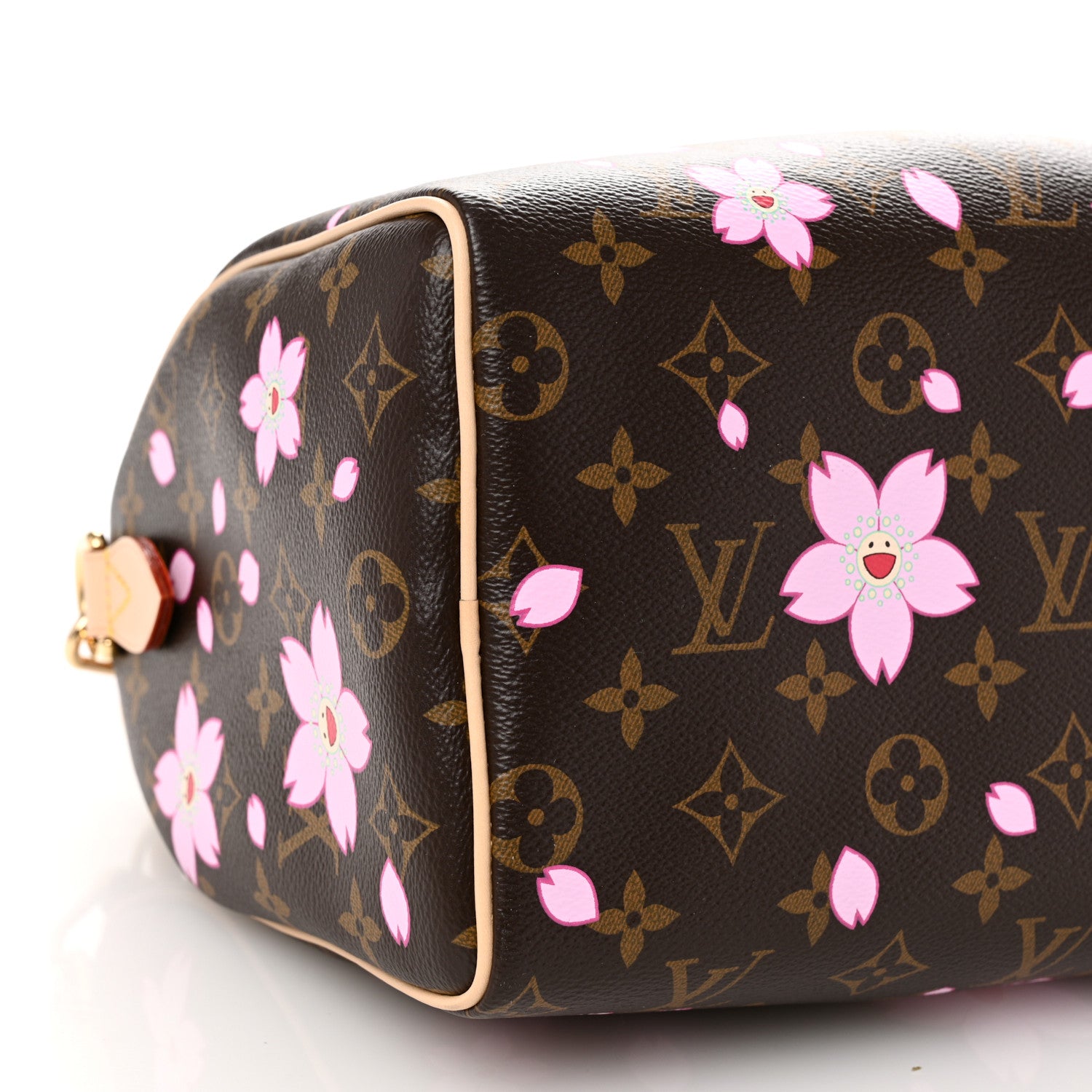 Louis Vuitton LV X TM Monogram Cherry Blossom Speedy Bandouliere 25 Sakura Brown 8 of 9