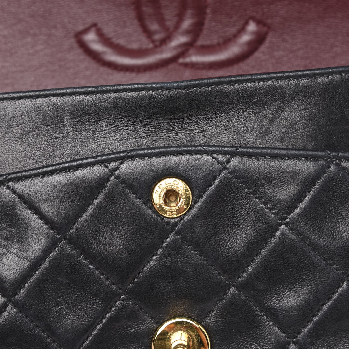 Lambskin Quilted Small Double Flap Black