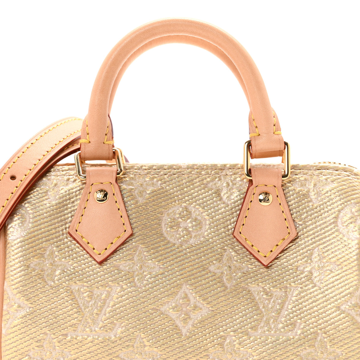 Louis Vuitton Monoglam Nano Speedy Beige 7 of 9