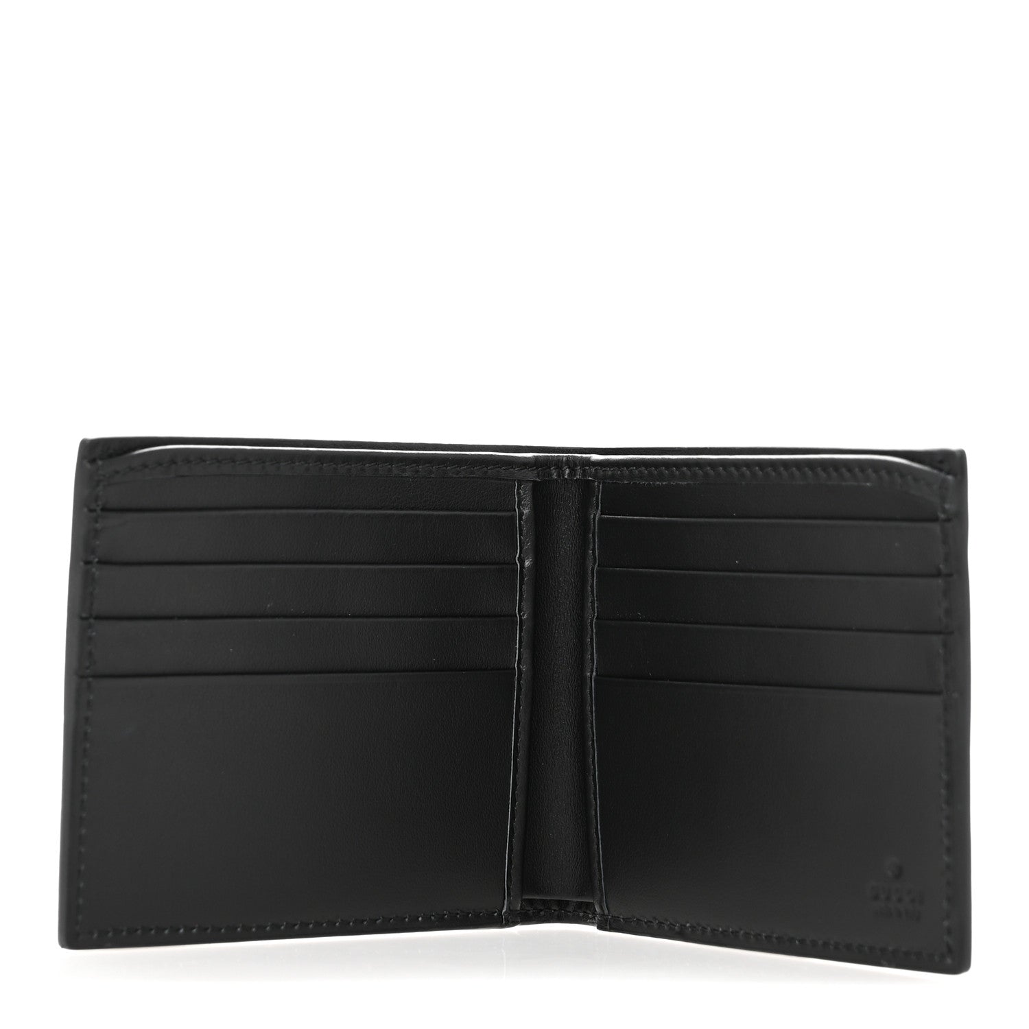 Gucci Plutone Calfskin Logo Bi-Fold Wallet Black 5 of 7