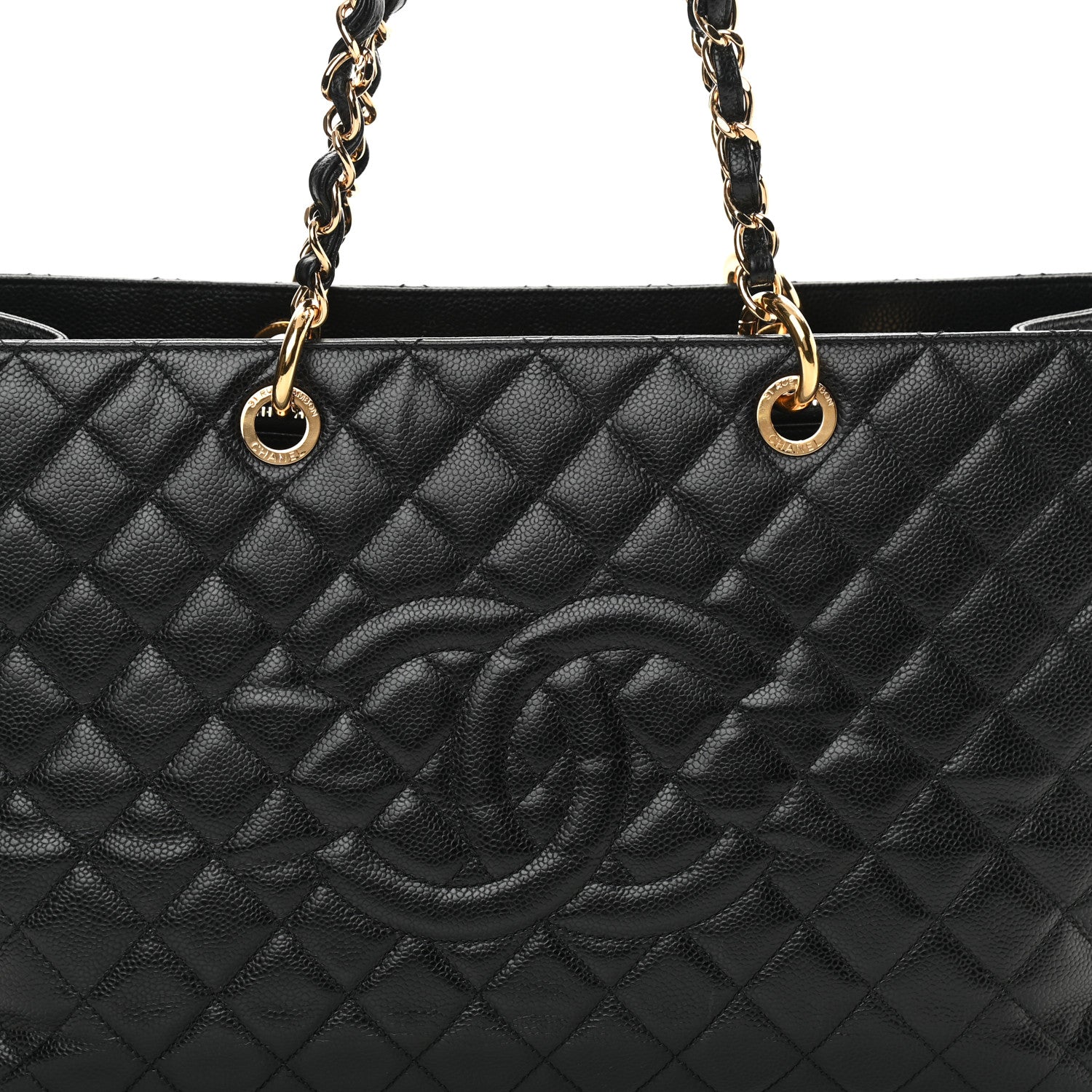 Chanel Caviar Quilted XL Grand Shopping Tote GST Black 8 of 12