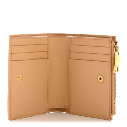 Bottega Veneta Nappa Maxi Intrecciato Small Bi-Fold Zip Wallet Porridge 5 of 9