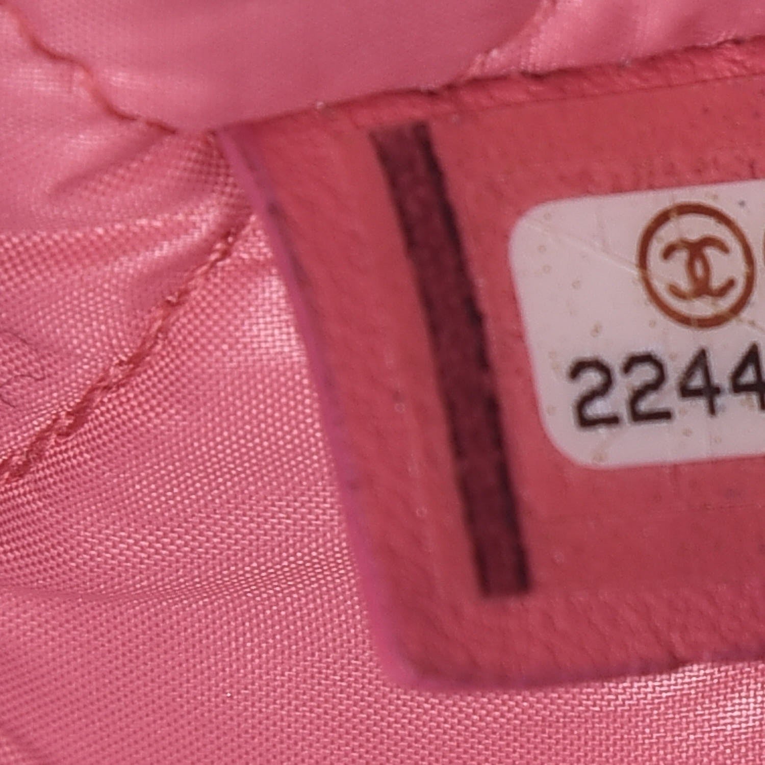 Chanel Lambskin Patchwork Medium Cosmetic Case Pink Red 7 of 7