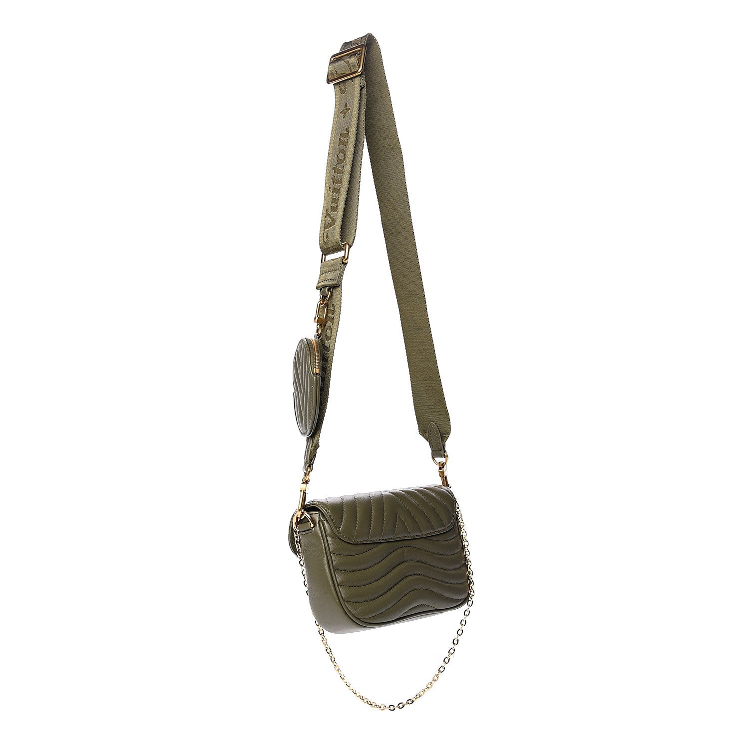 Louis Vuitton Calfskin New Wave Multi Pochette Kaki 2 of 8
