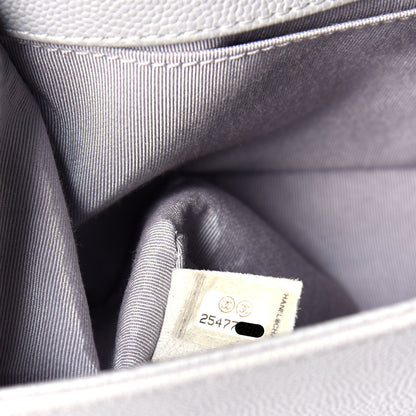 Chanel Caviar Quilted Medium Boy Flap Grey 7 of 10