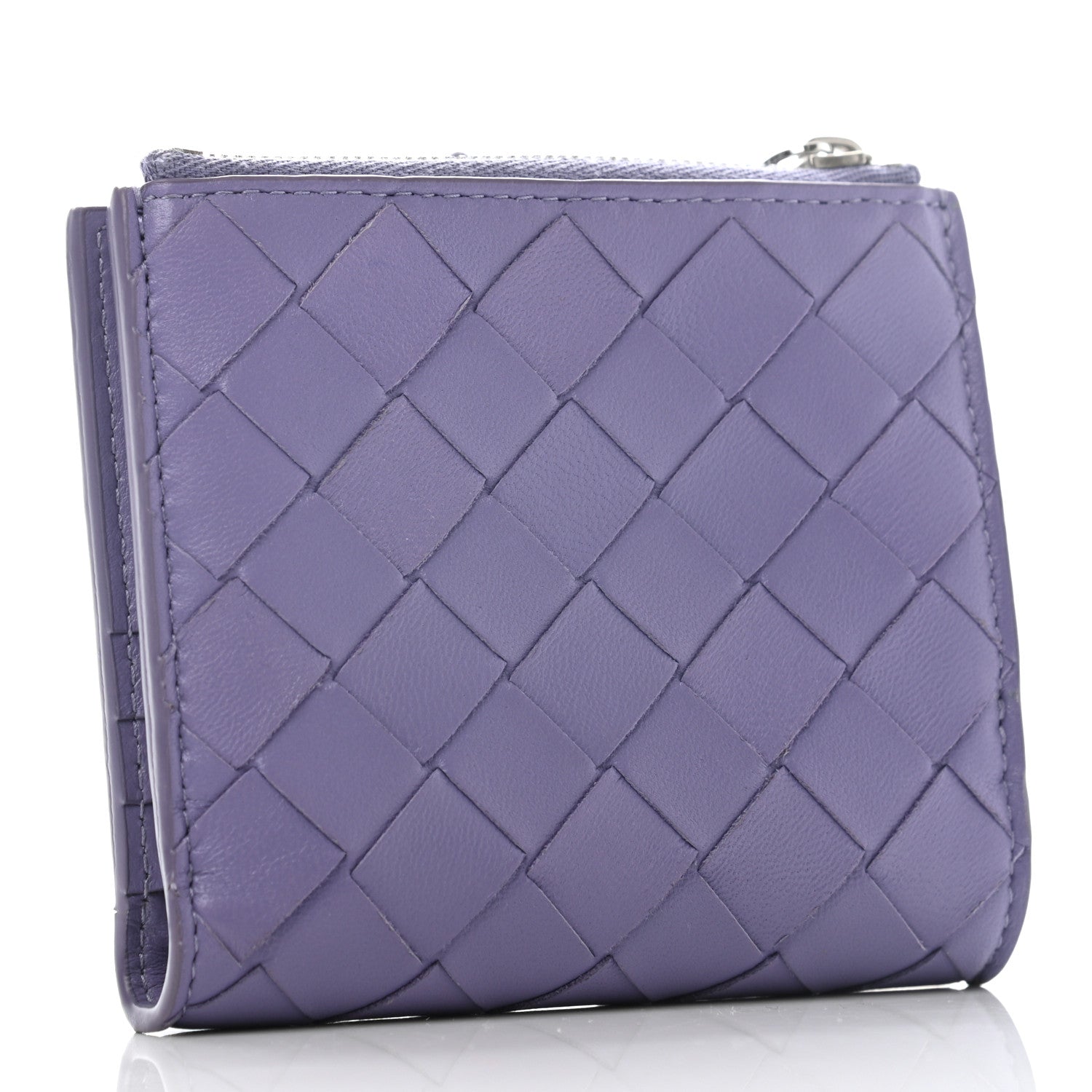 Bottega Veneta Nappa Intrecciato Bifold Zipped Wallet Lavender 3 of 7