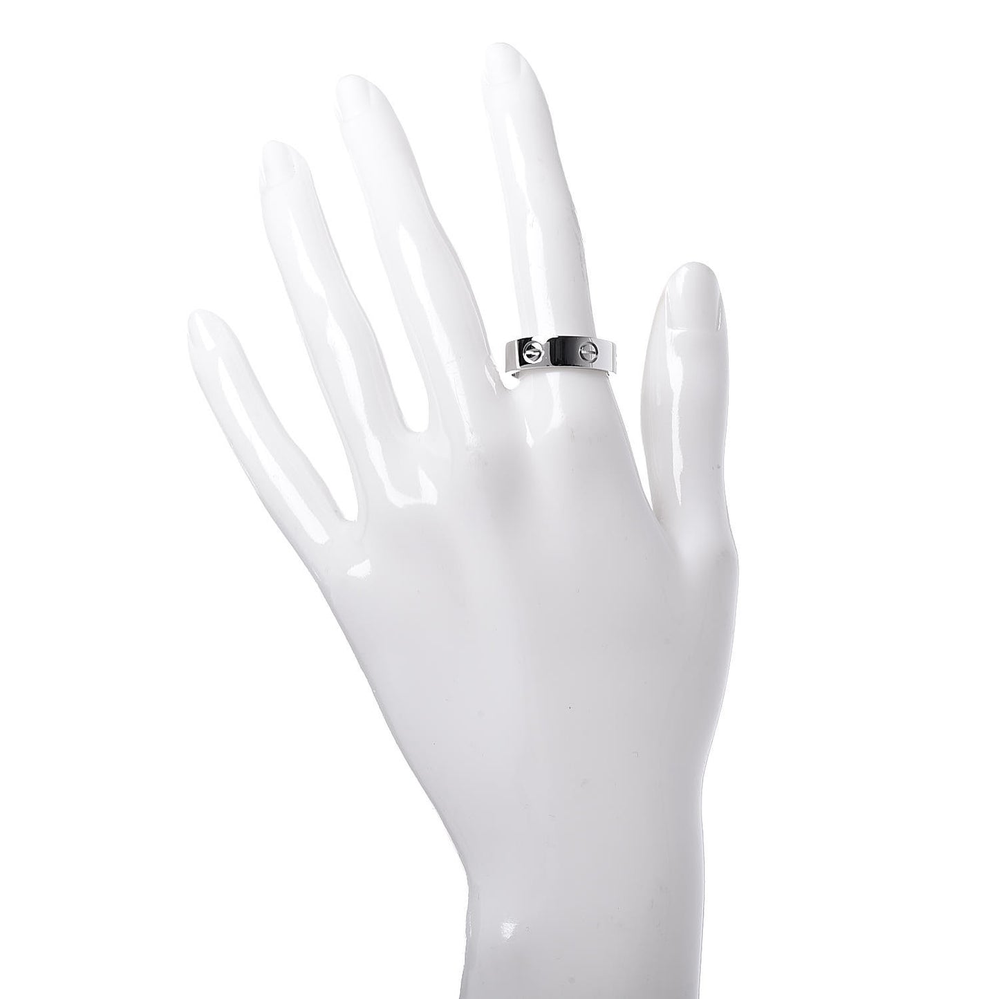 18K White Gold 5.5mm LOVE Ring 57 8