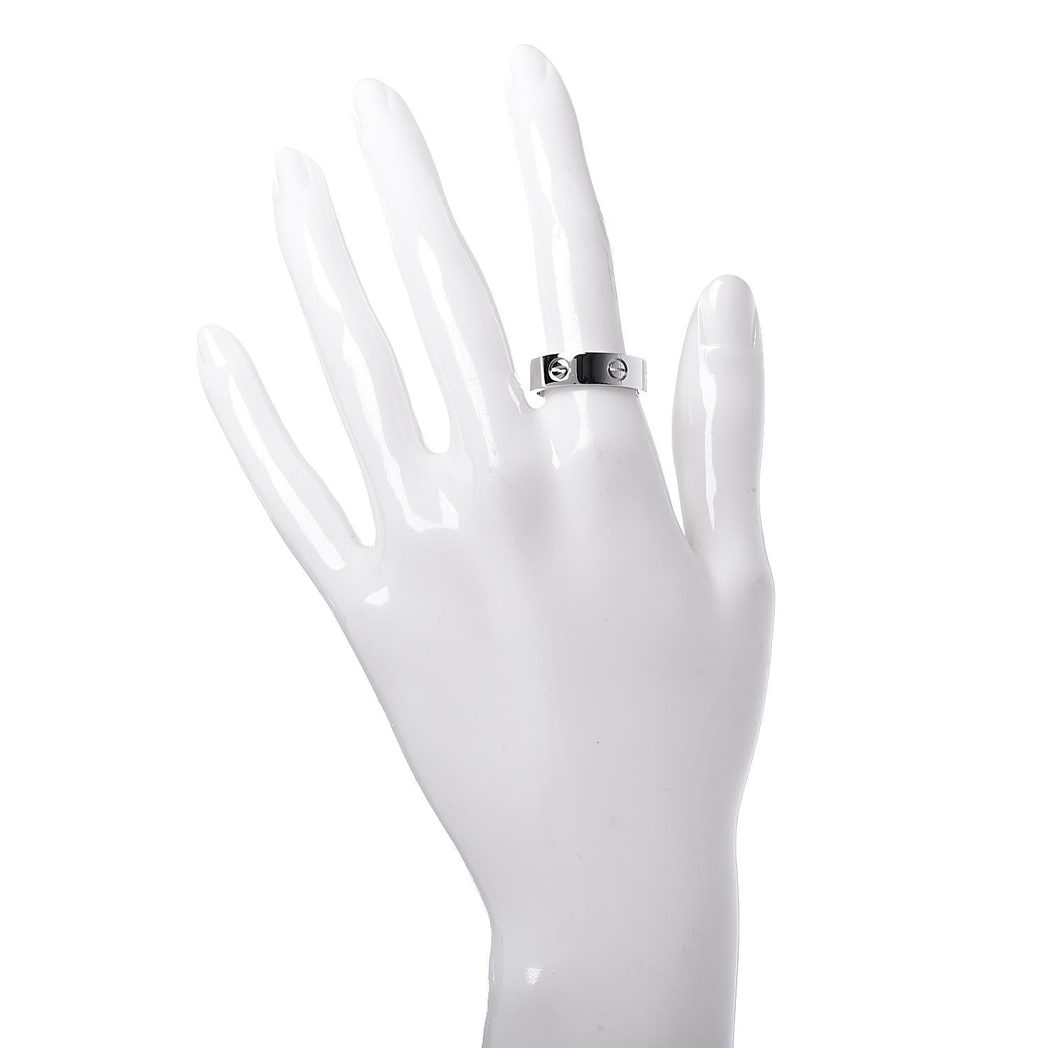 Cartier 18K White Gold 5.5mm LOVE Ring 57 8 2 of 6