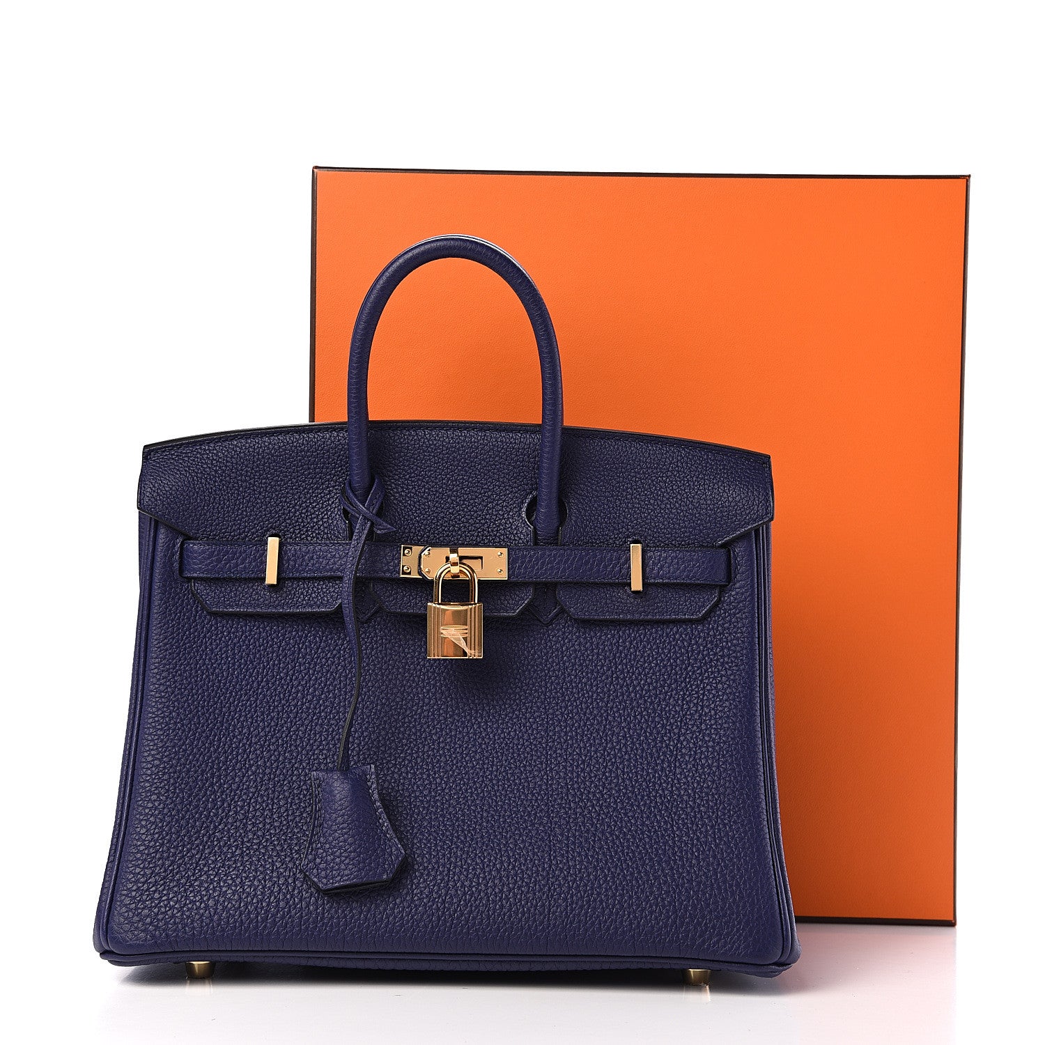 Hermes Togo Birkin 25 Bleu Encre 10 of 10