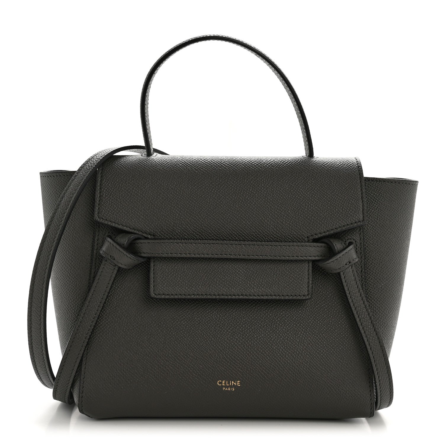 Celine Grained Calfskin Nano Belt Bag Grey 1 of 13