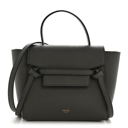 Celine Grained Calfskin Nano Belt Bag Grey 1 of 13