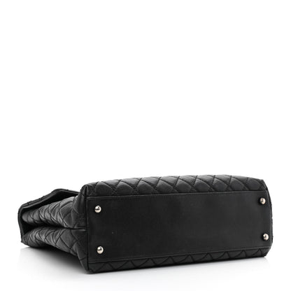 Chanel Caviar Lizard Quilted Large Coco Handle Flap Black 3 of 10