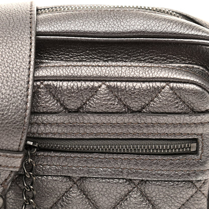 Chanel Calfskin Business Trip Vertical Camera Case Silver 8 of 11