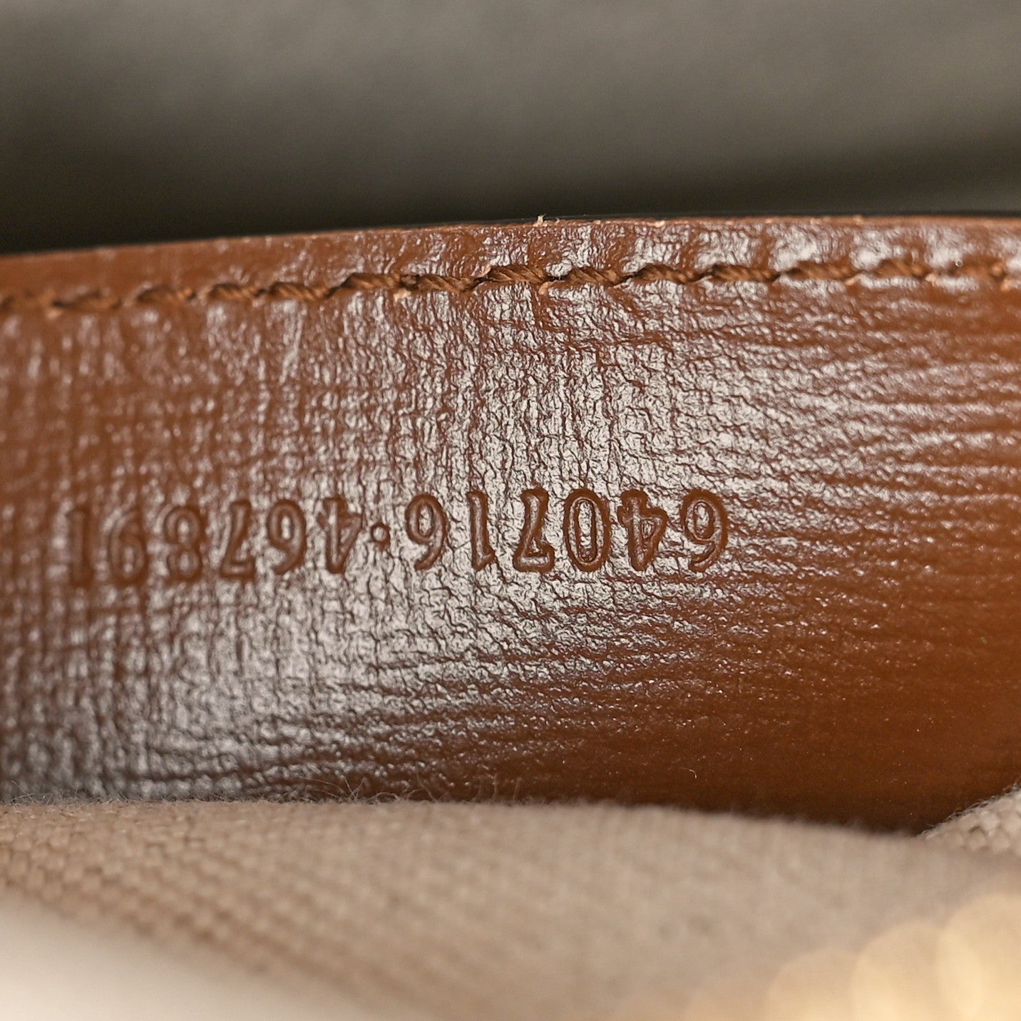 GG Supreme Monogram Azalea Calfskin Mini Horsebit 1955 Top Handle Bag Beige Ebony Brown Sugar