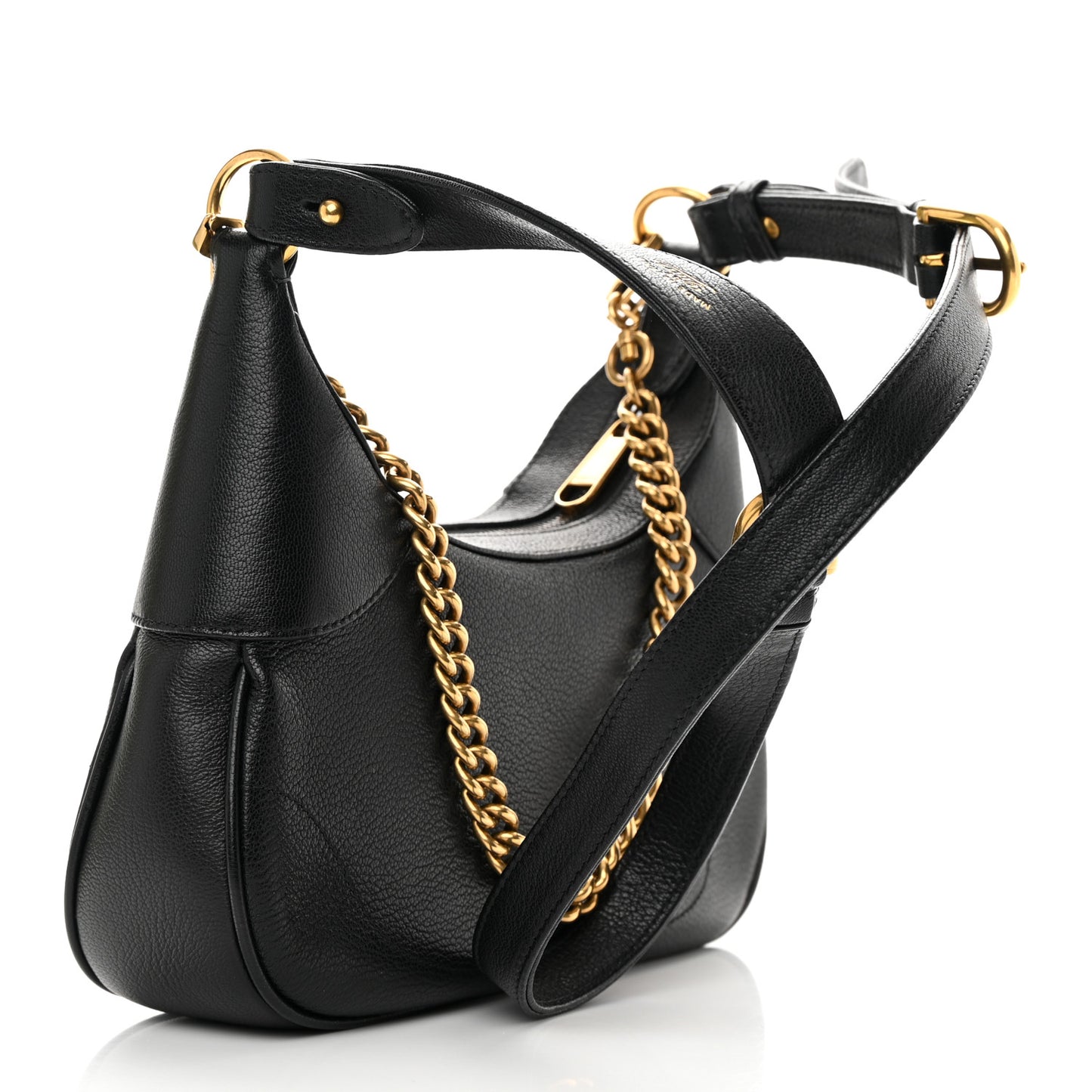 Goatskin Small Aphrodite Shoulder Bag Black