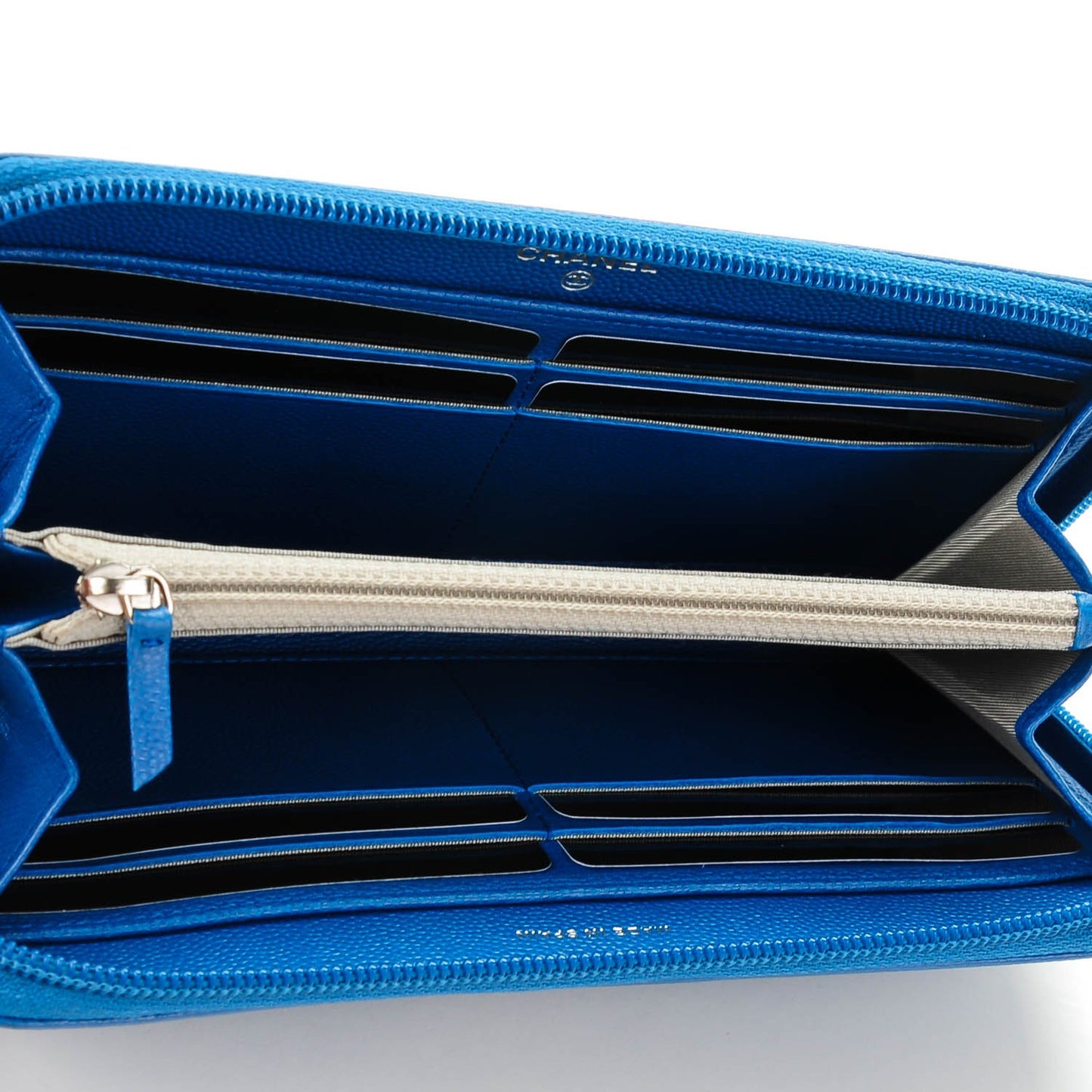 Caviar Sevruga Zip Around Wallet Blue