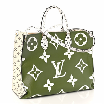 Louis Vuitton Monogram Giant Onthego GM Kaki Beige 3 of 9