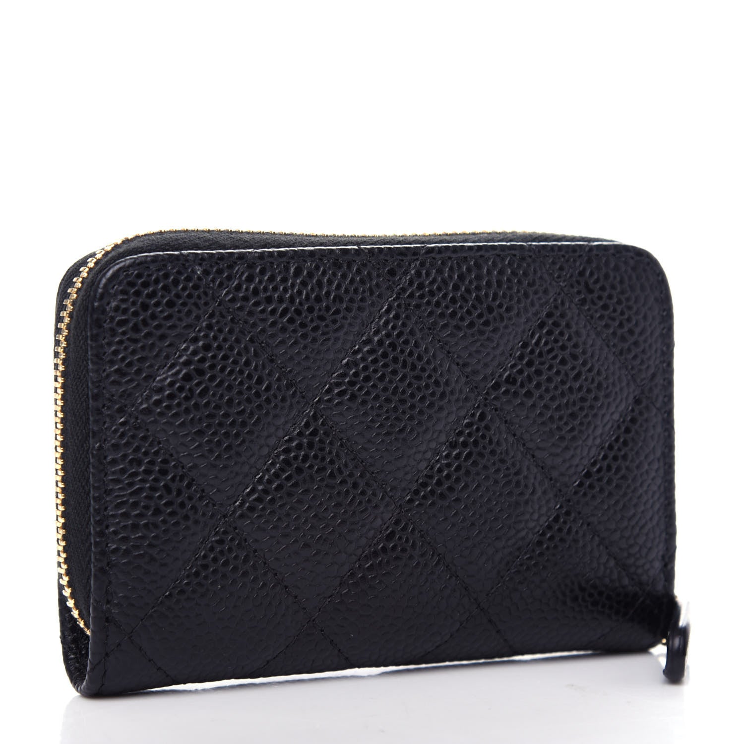 Chanel Caviar Quilted Zip Coin Purse Black 3 of 8