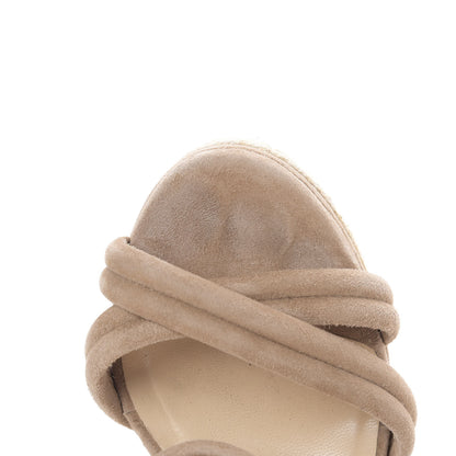 Jimmy Choo Suede Wedge Sandals 40 Beige 11 of 11