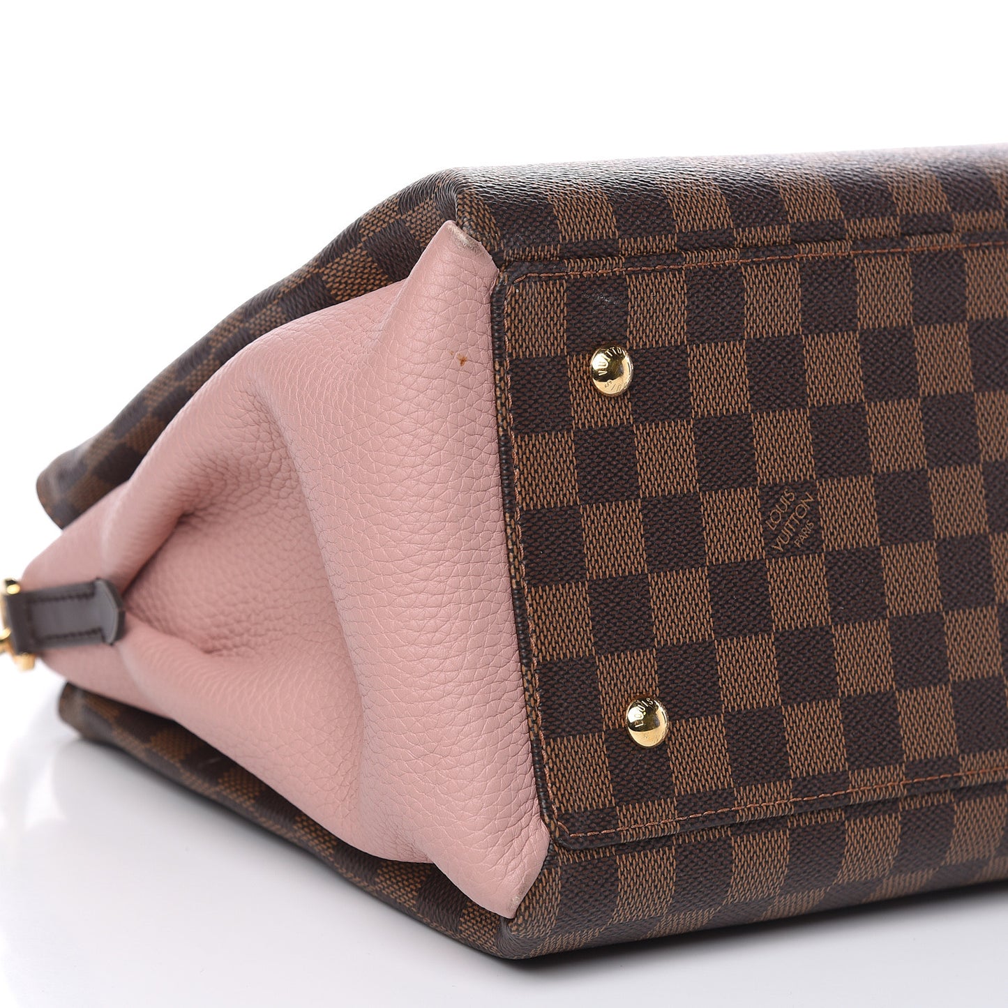 Cuir Taurillon Damier Ebene Normandy Magnolia
