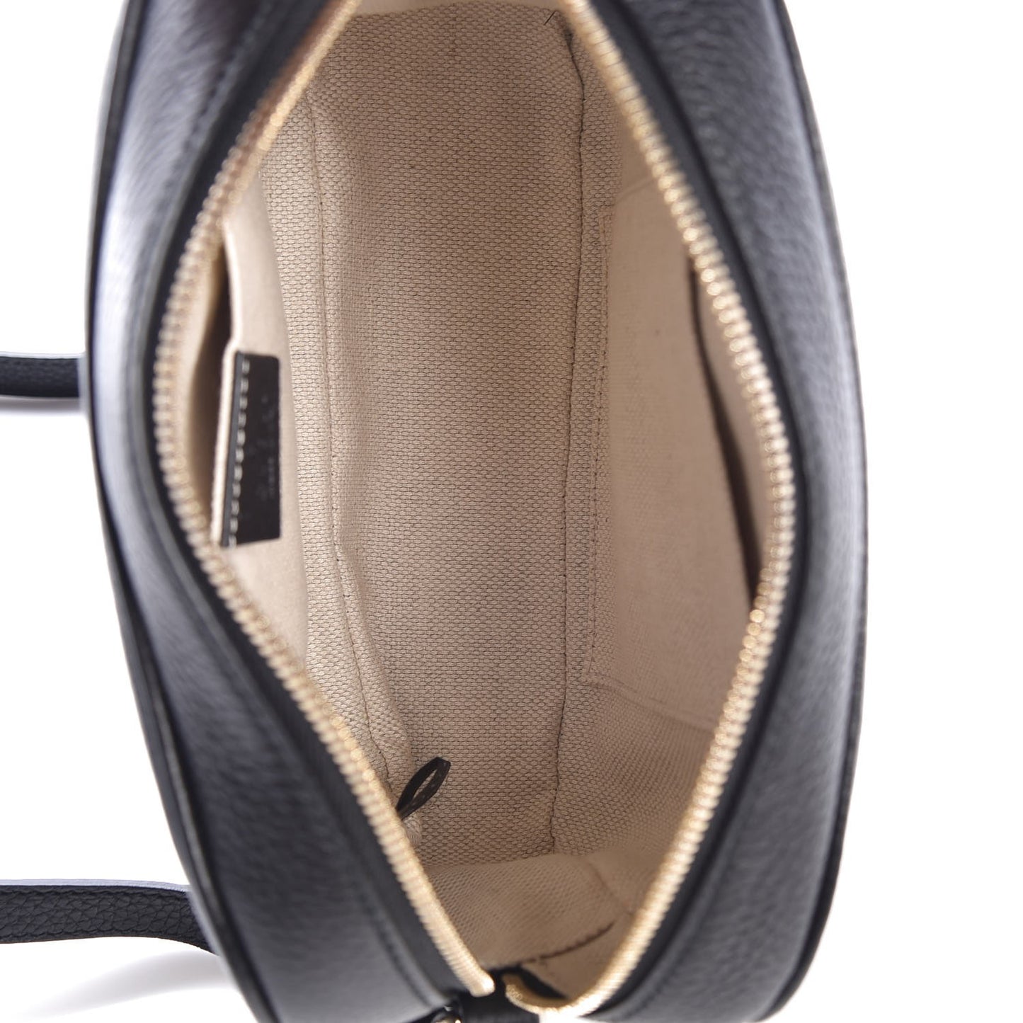 Pebbled Calfskin Small Soho Disco Bag Black