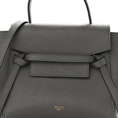 Celine Grained Calfskin Nano Belt Bag Grey 7 of 8